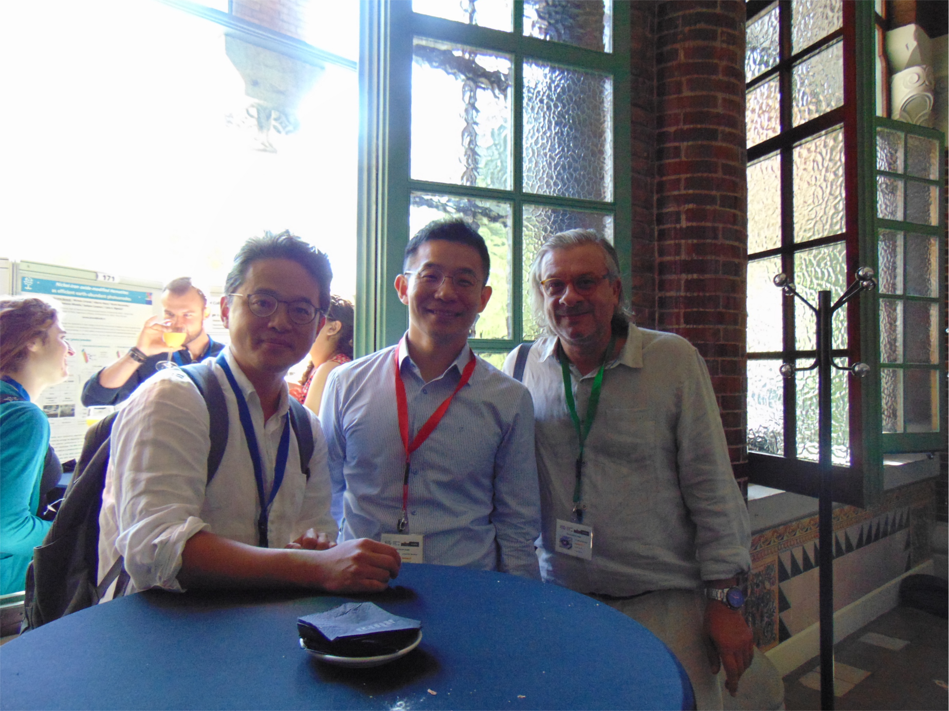 Hyun Suk Jung, Ki Tae Nam and Juan Bisquert at nanoGe Fall Meeting 2017 in Barcelona